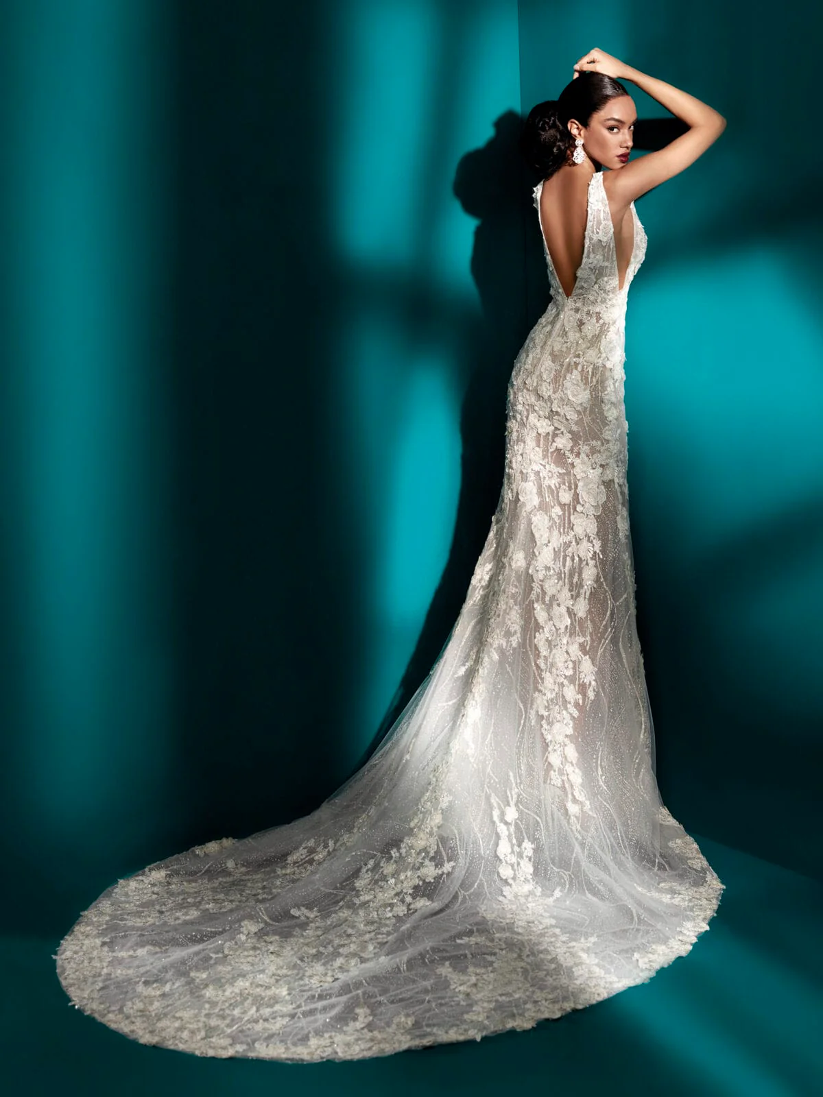 Atelier Pronovias Charlotte + Cape - Size 10 - Image 3