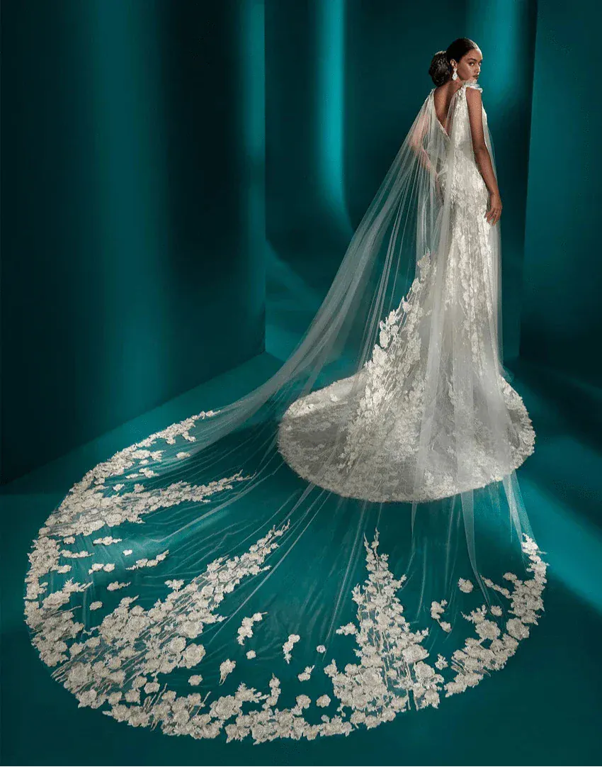 Atelier Pronovias Charlotte + Cape - Size 16 - Image 2
