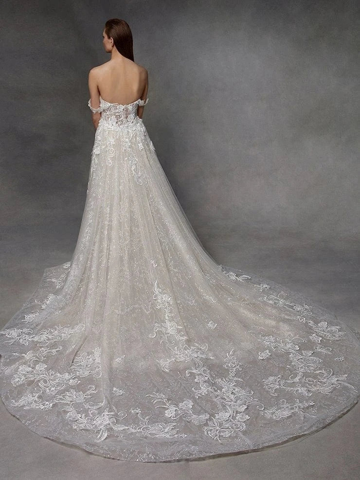 Badgley Mischka Dita + Overskirt - Size 8 - Image 2