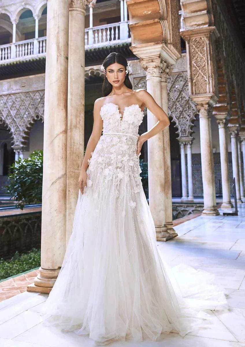 Pronovias Jerez + Cape - Size 12 - Image 3