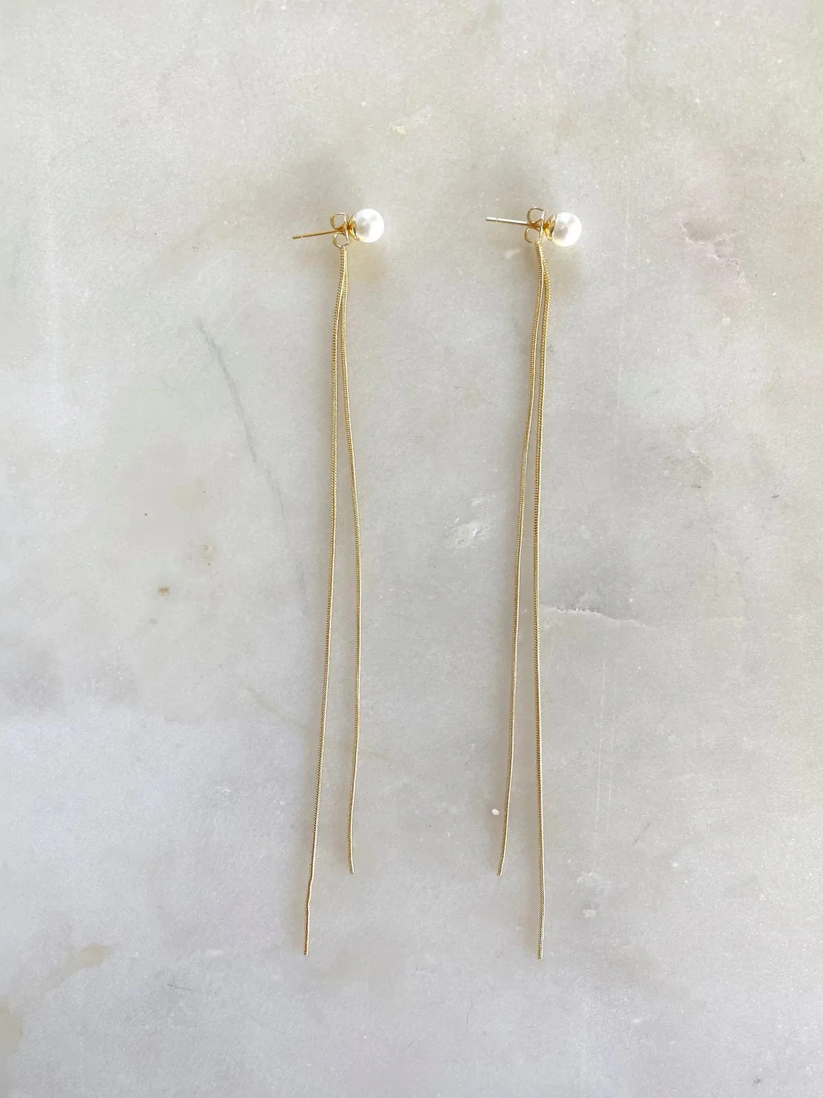 Untamed Petals Viola Pearl Drop Earrings - Image 2